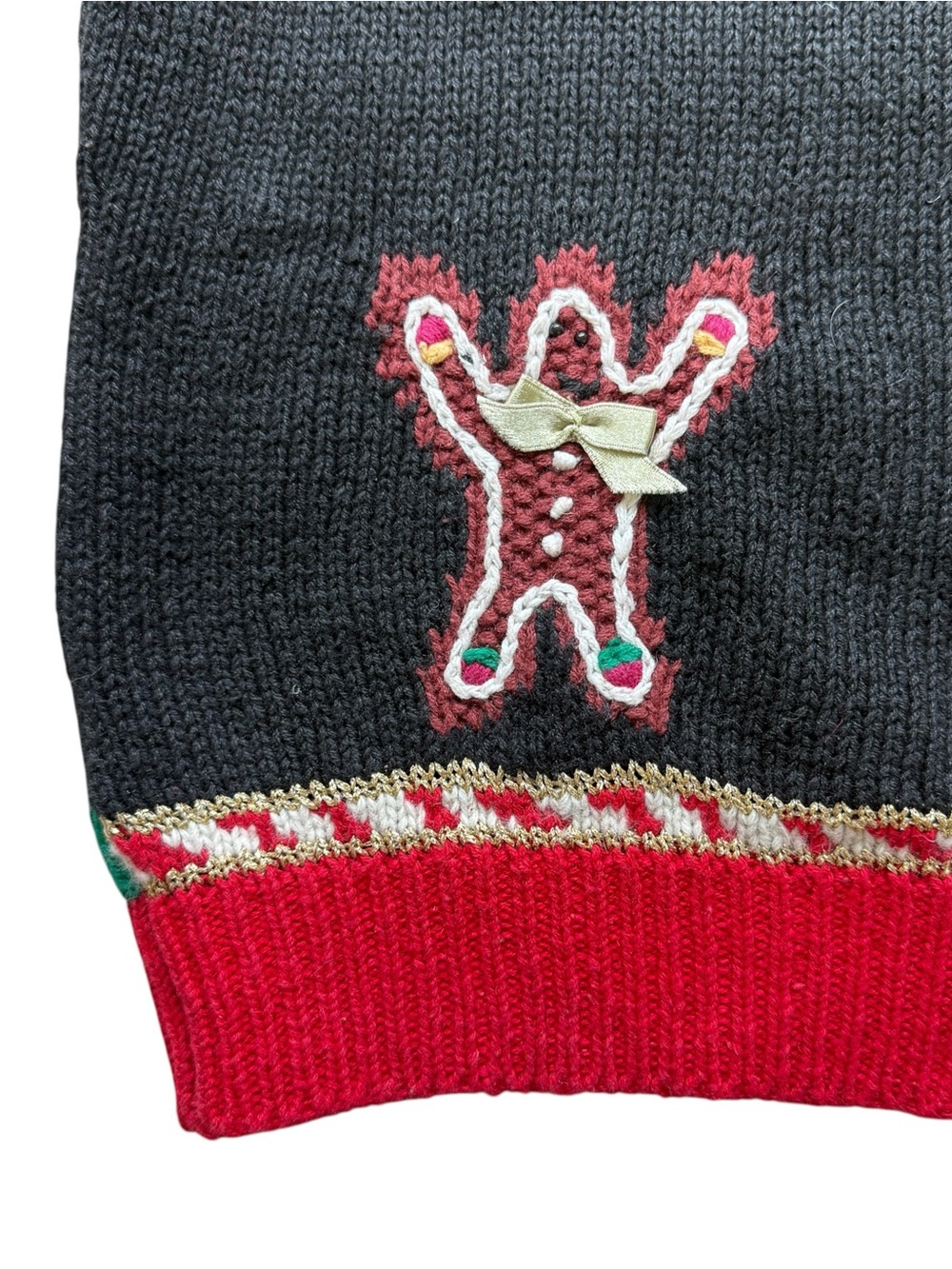 Vintage Signature Jerell S Christmas Sweater Vest Gingerbread Santa Novelty Knit - Picture 13 of 13